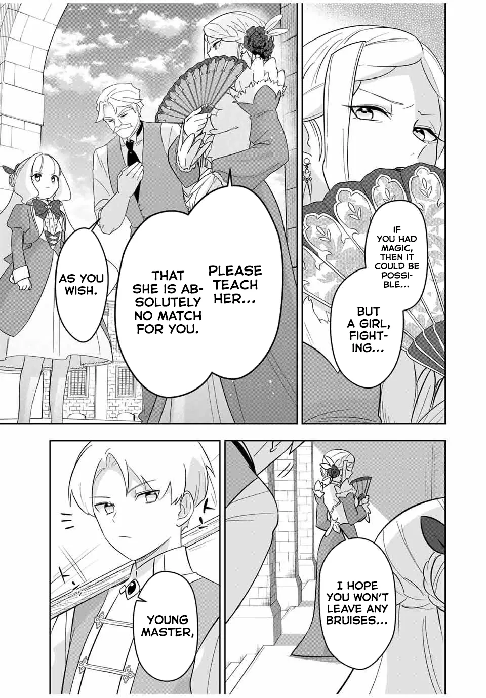 Koujo Tensei: Densetsu no Dai Madoushi (♂), Hime Kishi to Narite Densetsu no Reijou Kishidan o Tsukuri Musou Suru Chapter 1 page 46 - 