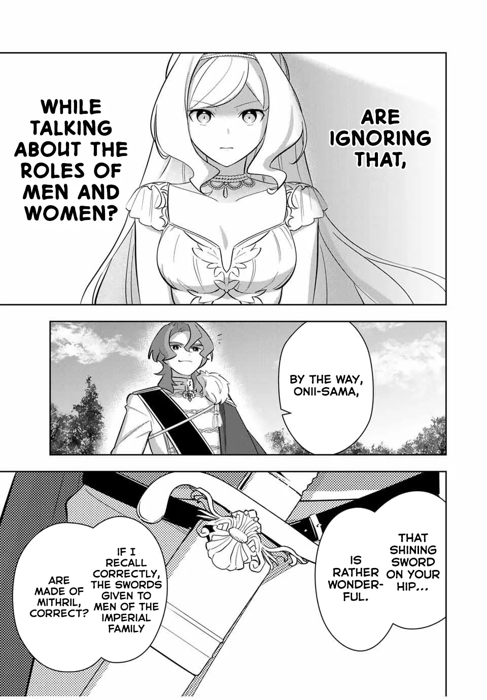 Koujo Tensei: Densetsu no Dai Madoushi (♂), Hime Kishi to Narite Densetsu no Reijou Kishidan o Tsukuri Musou Suru Chapter 3 page 21 - 