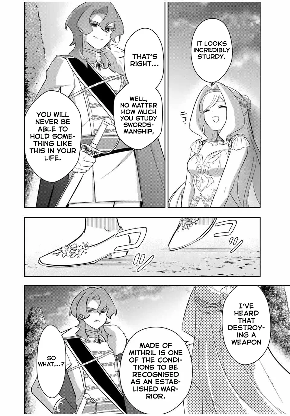 Koujo Tensei: Densetsu no Dai Madoushi (♂), Hime Kishi to Narite Densetsu no Reijou Kishidan o Tsukuri Musou Suru Chapter 3 page 22 - 