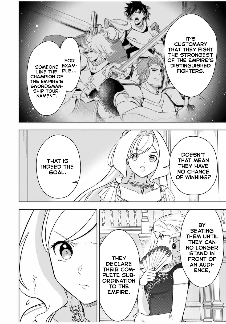Koujo Tensei: Densetsu no Dai Madoushi (♂), Hime Kishi to Narite Densetsu no Reijou Kishidan o Tsukuri Musou Suru Chapter 4 page 8 - 