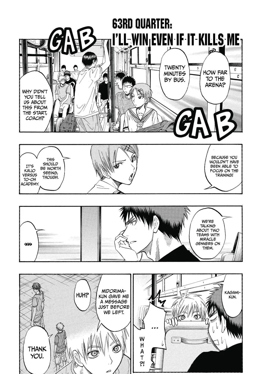 Kuroko's Basketball Chapter 63 page 1 - 
