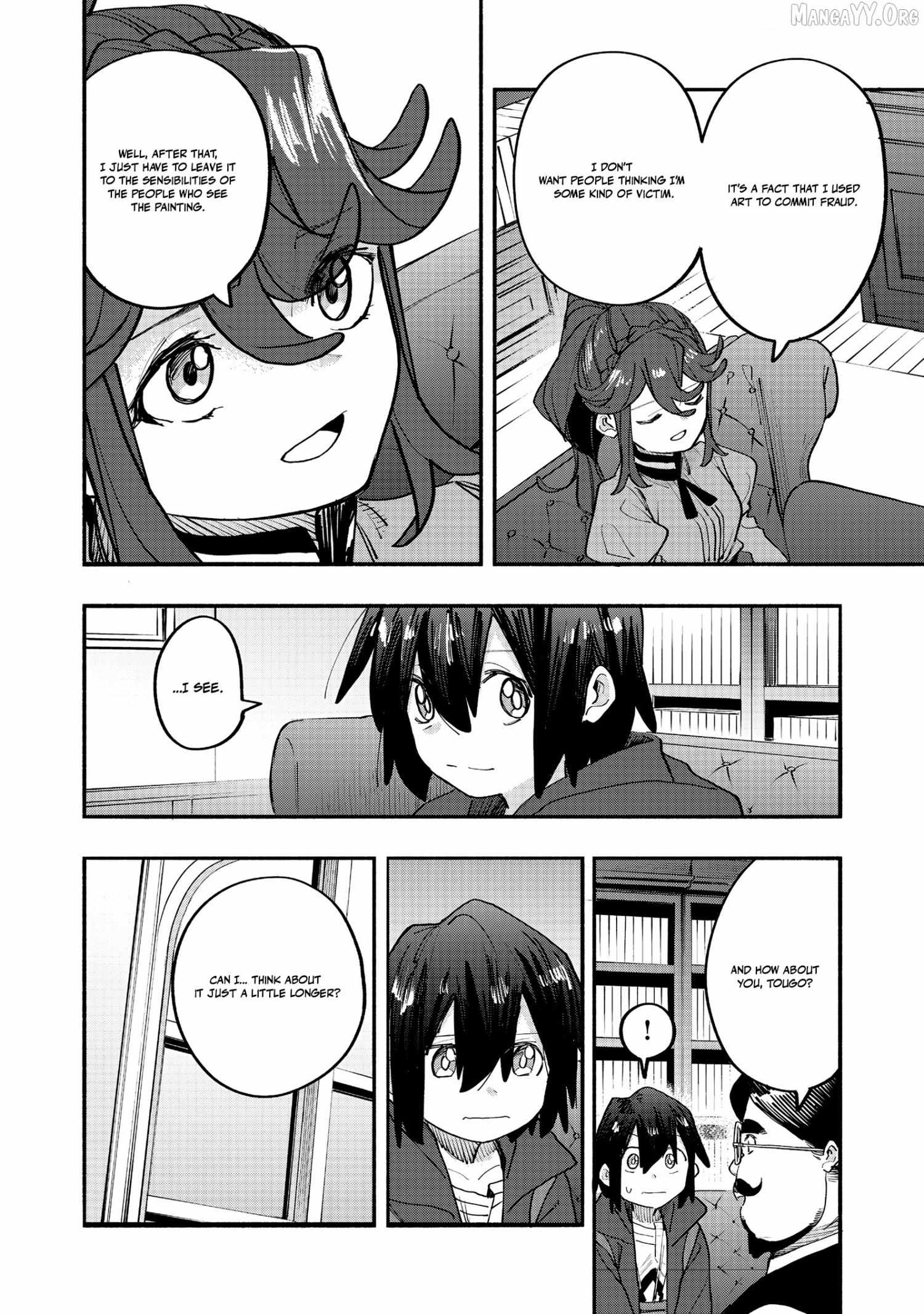 Kyou mo E ni Kaita Mochi ga Umai Chapter 45 page 12 - 