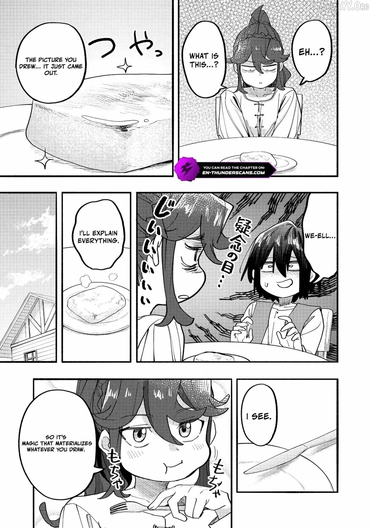 Kyou mo E ni Kaita Mochi ga Umai Chapter 47 page 10 - 