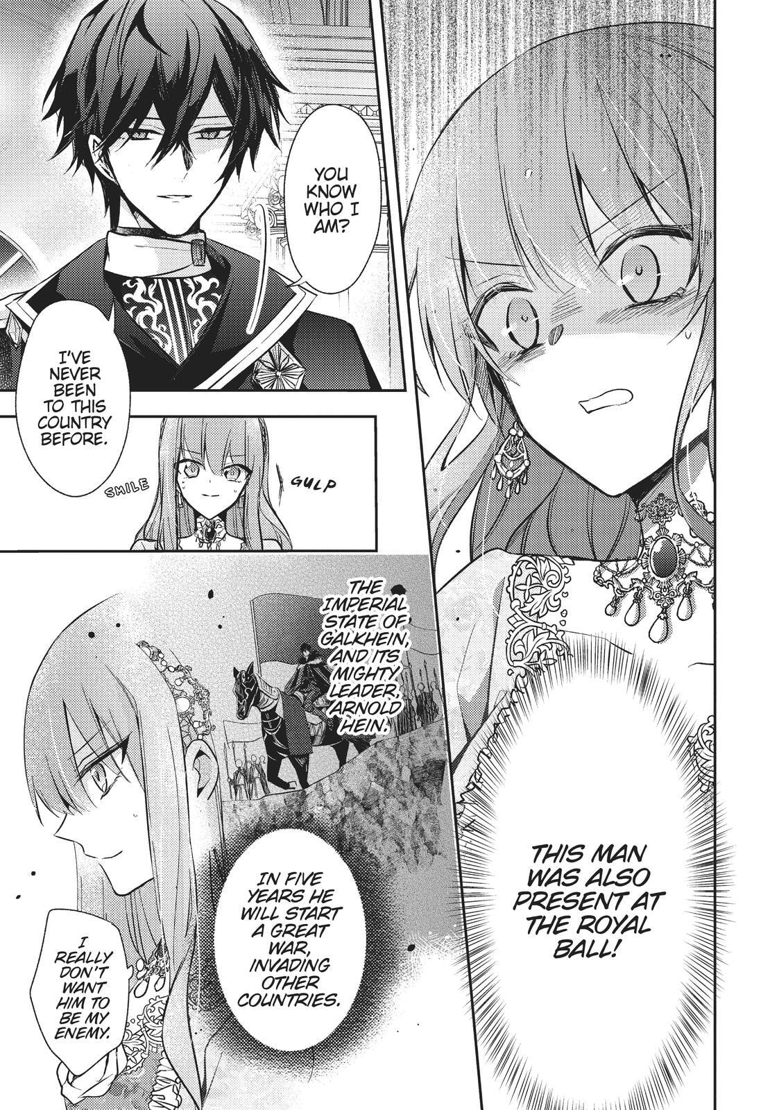 Loop 7-kaime no Akuyaku Reijou wa, Moto Tekikoku de Jiyuu Kimama na Hanayome Seikatsu o Mankitsu Suru Chapter 1 page 23 - 