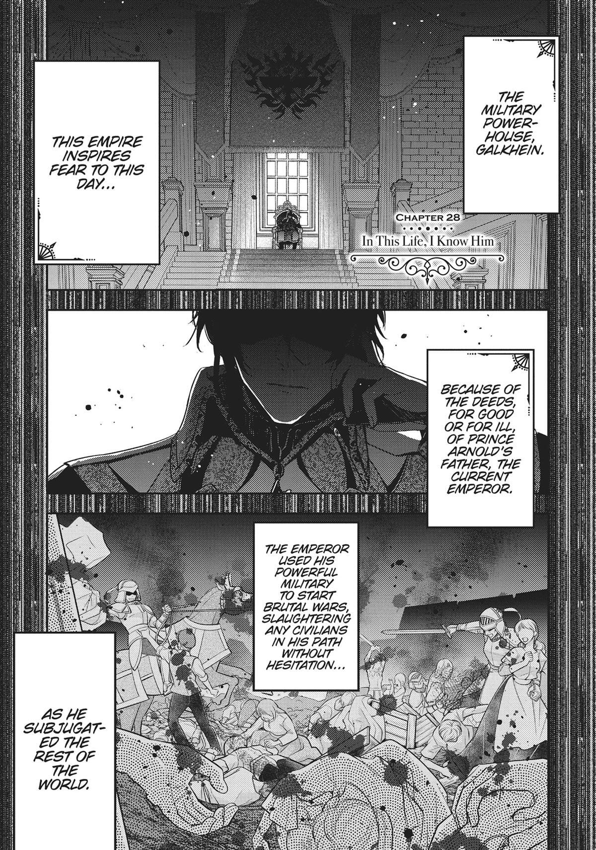 Loop 7-kaime no Akuyaku Reijou wa, Moto Tekikoku de Jiyuu Kimama na Hanayome Seikatsu o Mankitsu Suru Chapter 28 page 1 - 