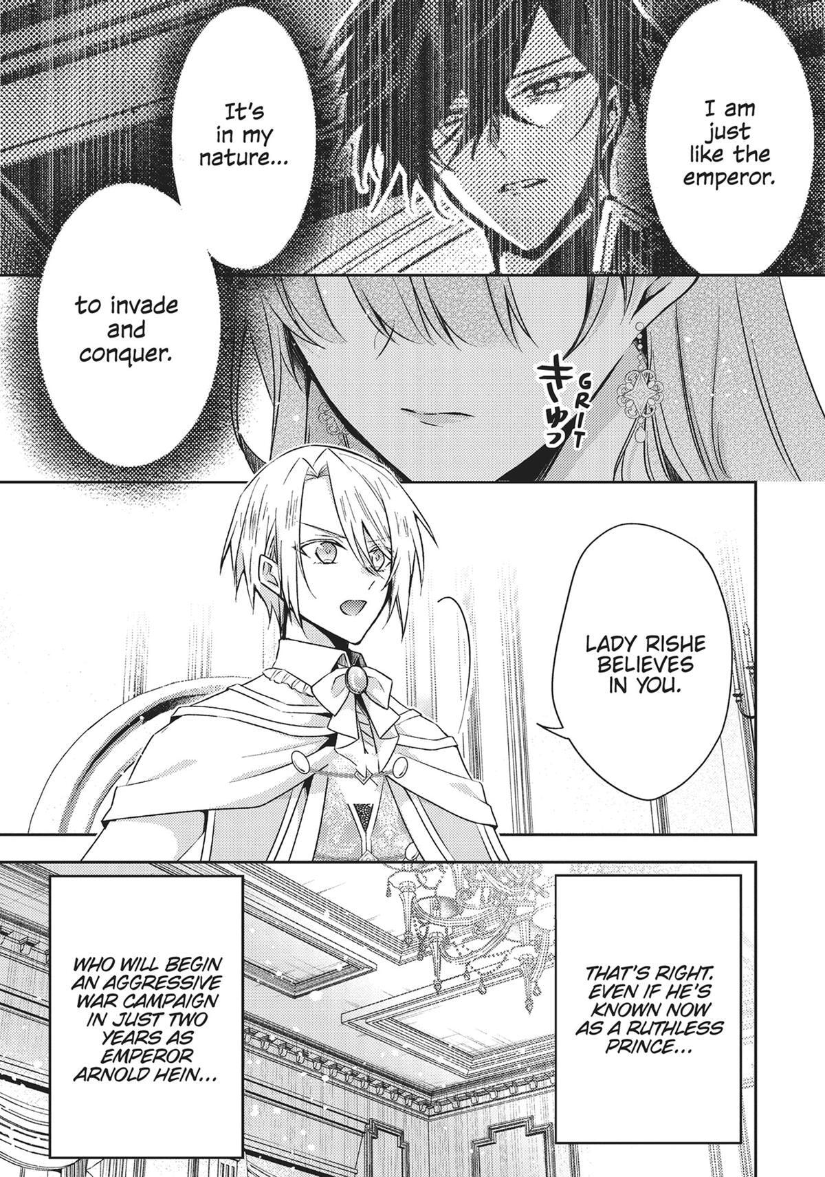 Loop 7-kaime no Akuyaku Reijou wa, Moto Tekikoku de Jiyuu Kimama na Hanayome Seikatsu o Mankitsu Suru Chapter 28 page 5 - 