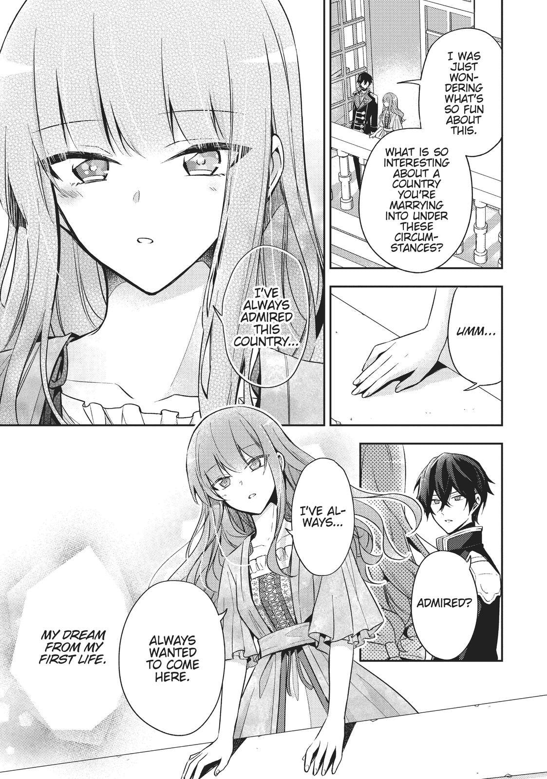 Loop 7-kaime no Akuyaku Reijou wa, Moto Tekikoku de Jiyuu Kimama na Hanayome Seikatsu o Mankitsu Suru Chapter 4 page 17 - 