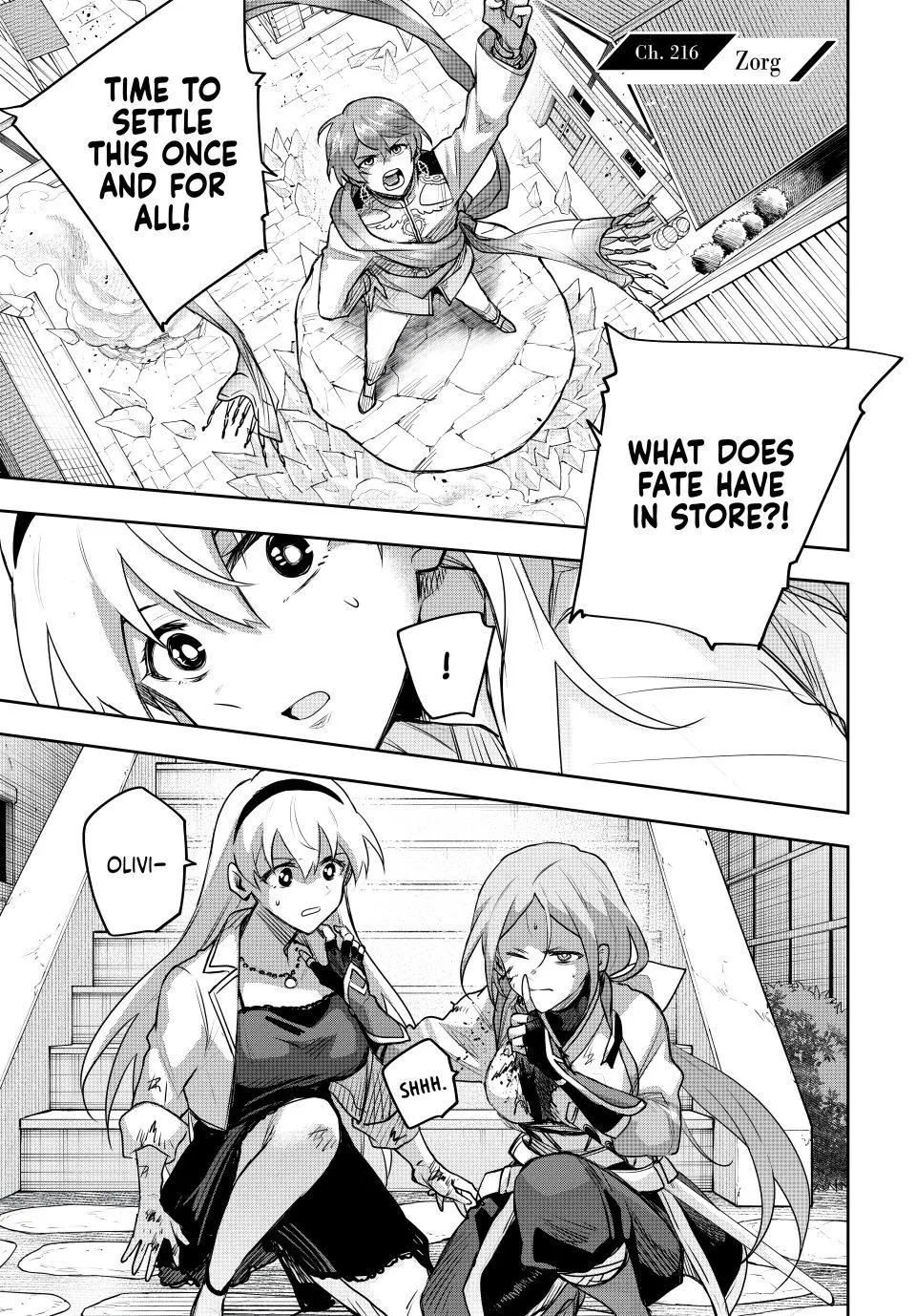 Mikata ga Yowasugite Hojo Mahou ni Tesshiteita Kyuutei Mahoushi, Tsuihou Sarete Saikyou wo Mezashimasu Chapter 216 page 1 - 