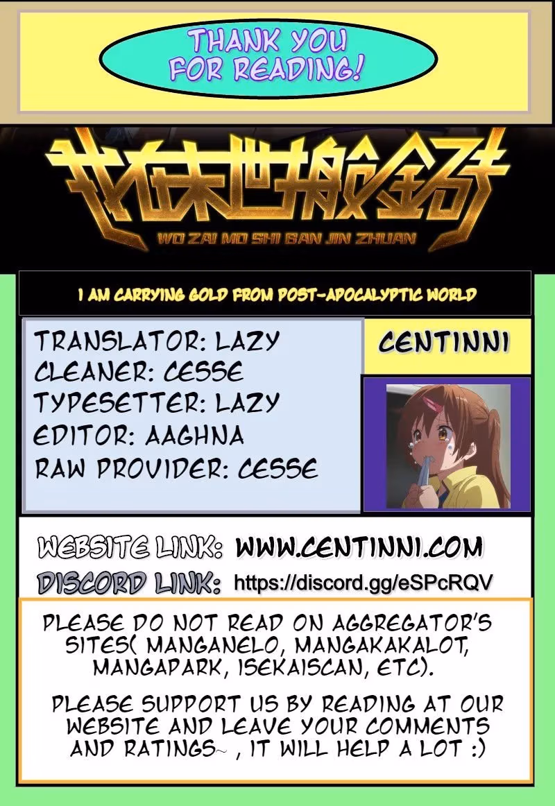 Moving Gold From A Post-Apocalyptic World Chapter 29 page 1 - 