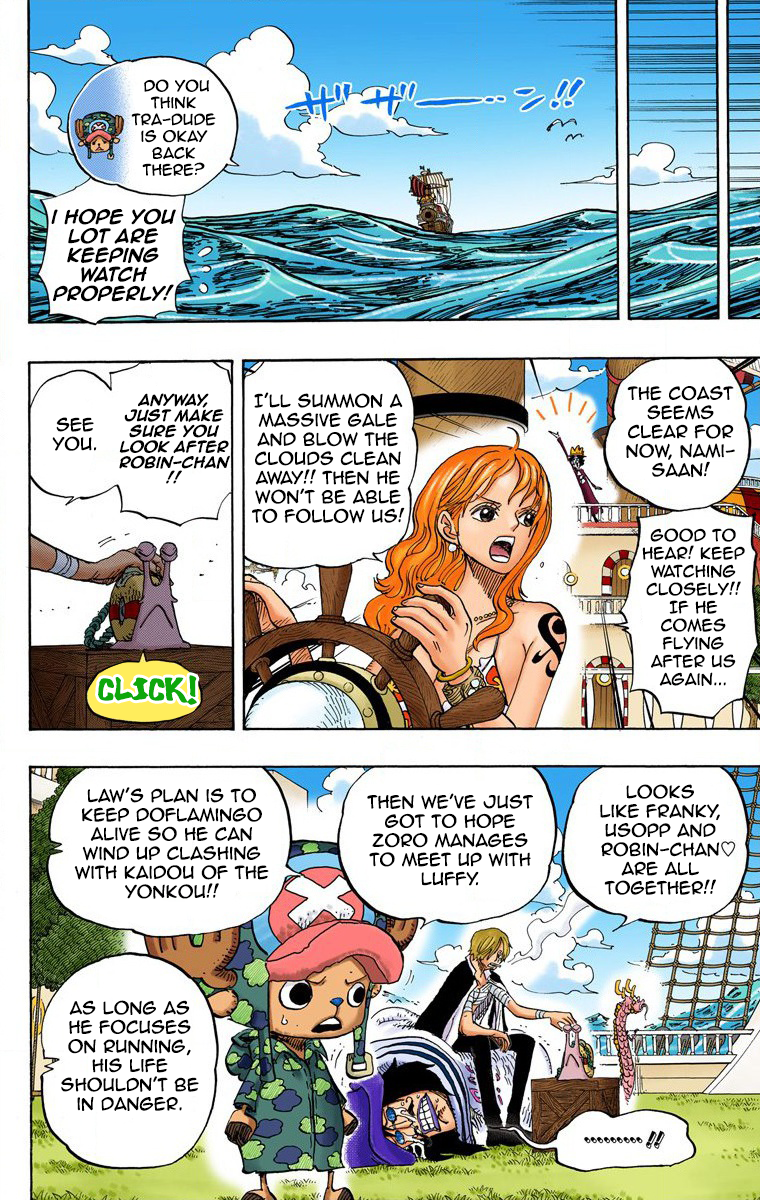 One Piece (Official Colored) Chapter 725 page 4 - 
