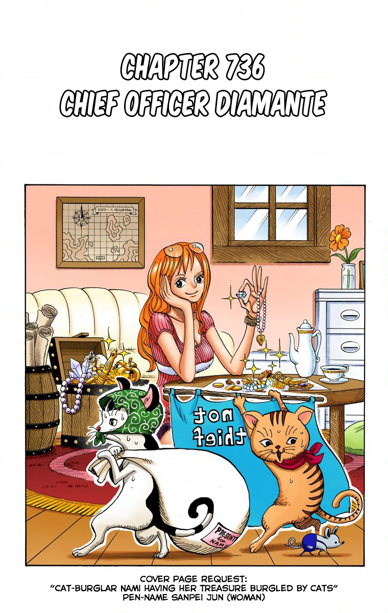 One Piece (Official Colored) Chapter 736 page 2 - 