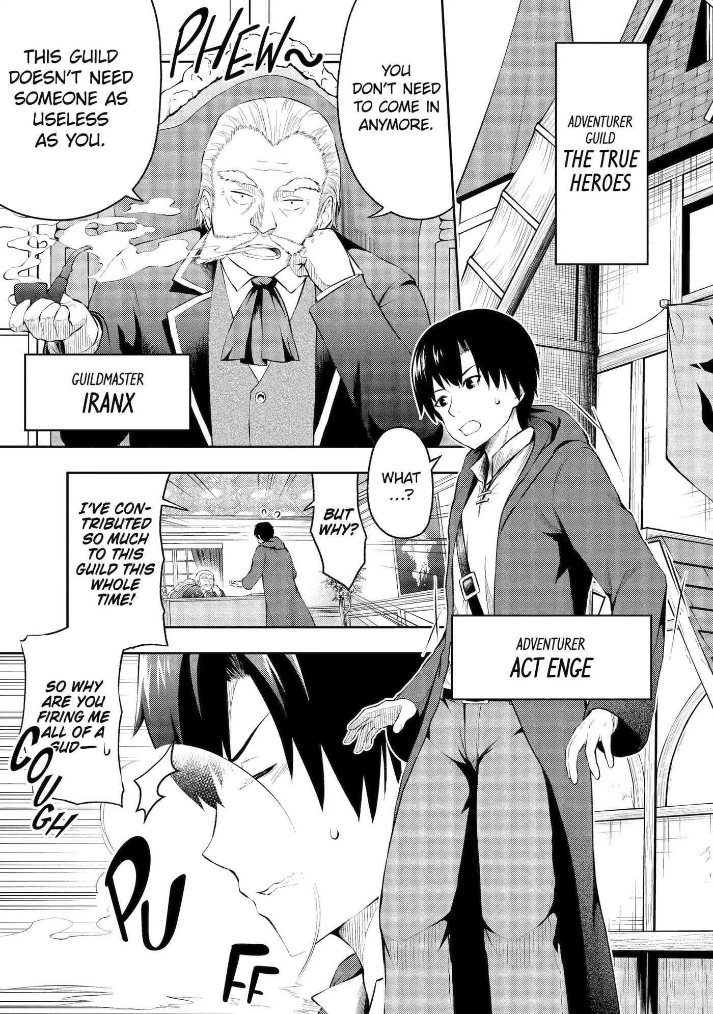 Ore wa Boukensha Guild no Akutoku Guild Master: Jinzai o Tekizaitekisho ni Tsuihou Shitara, Nazeka Mechakucha Kansha Saremashita Chapter 0.1 page 1 - 