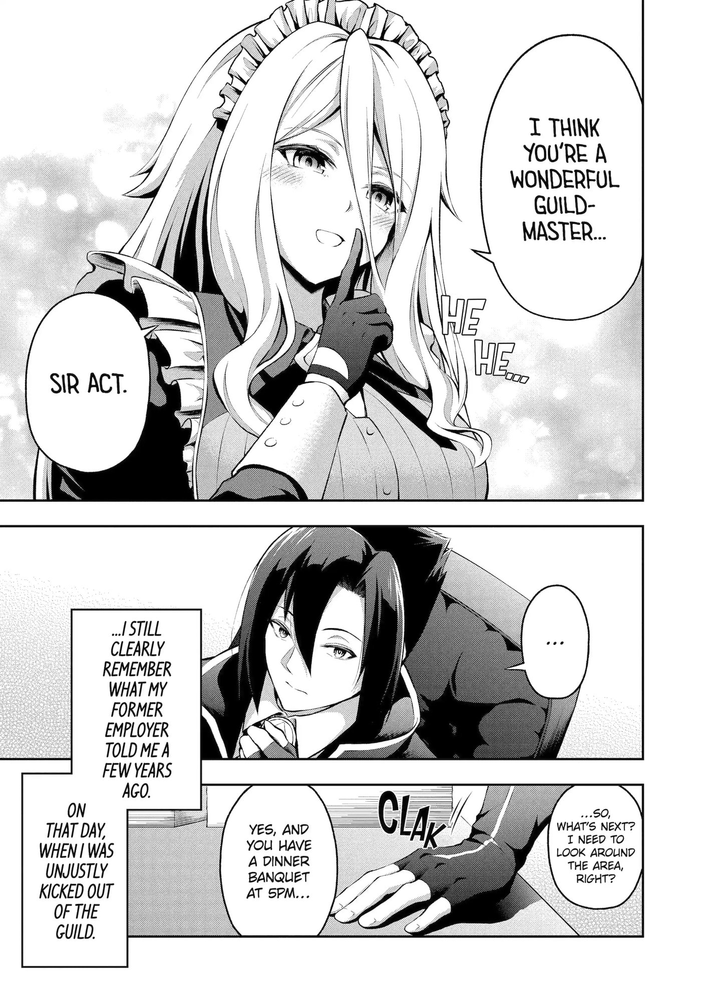 Ore wa Boukensha Guild no Akutoku Guild Master: Jinzai o Tekizaitekisho ni Tsuihou Shitara, Nazeka Mechakucha Kansha Saremashita Chapter 0.2 page 7 - 