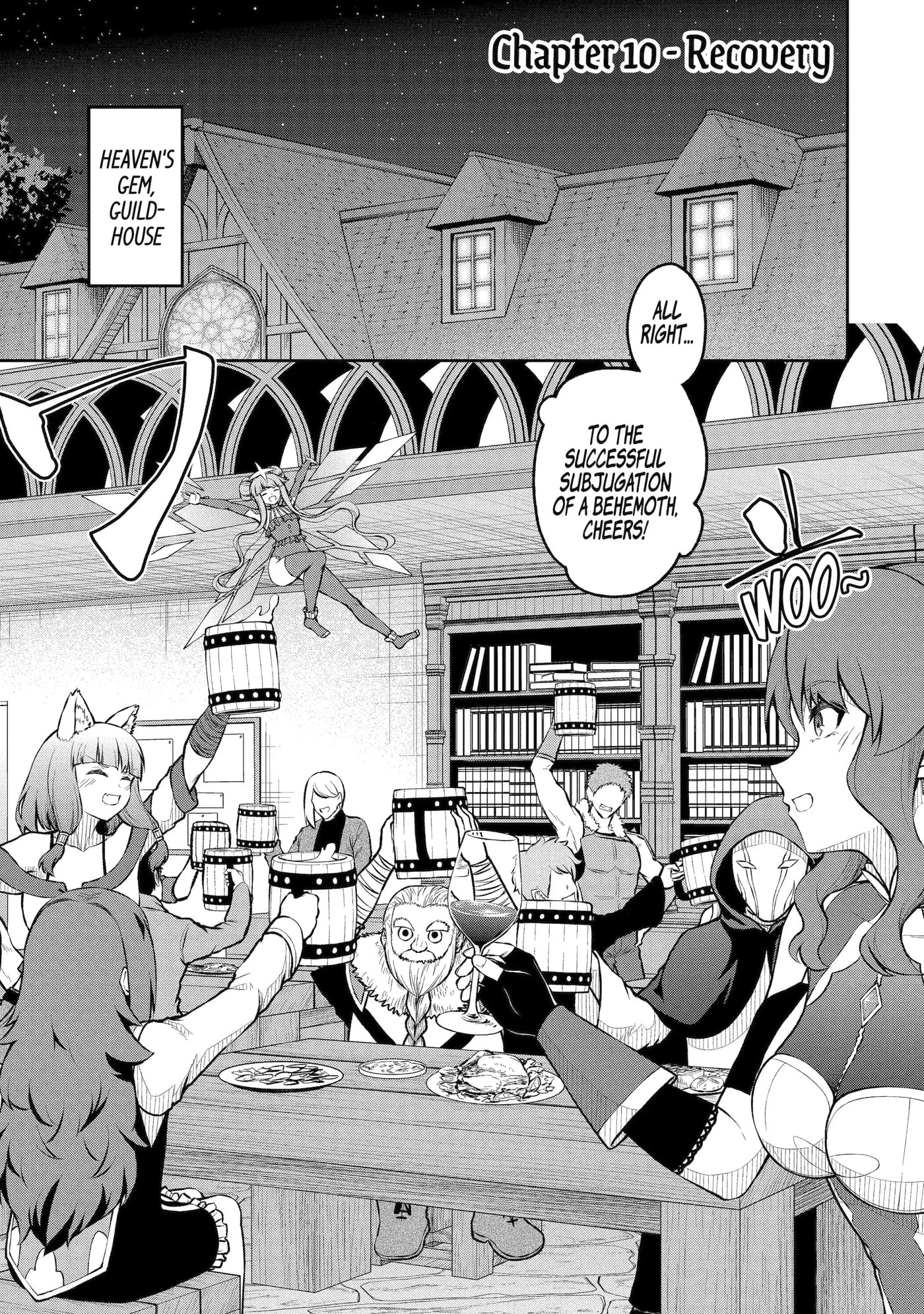 Ore wa Boukensha Guild no Akutoku Guild Master: Jinzai o Tekizaitekisho ni Tsuihou Shitara, Nazeka Mechakucha Kansha Saremashita Chapter 10.1 page 1 - 