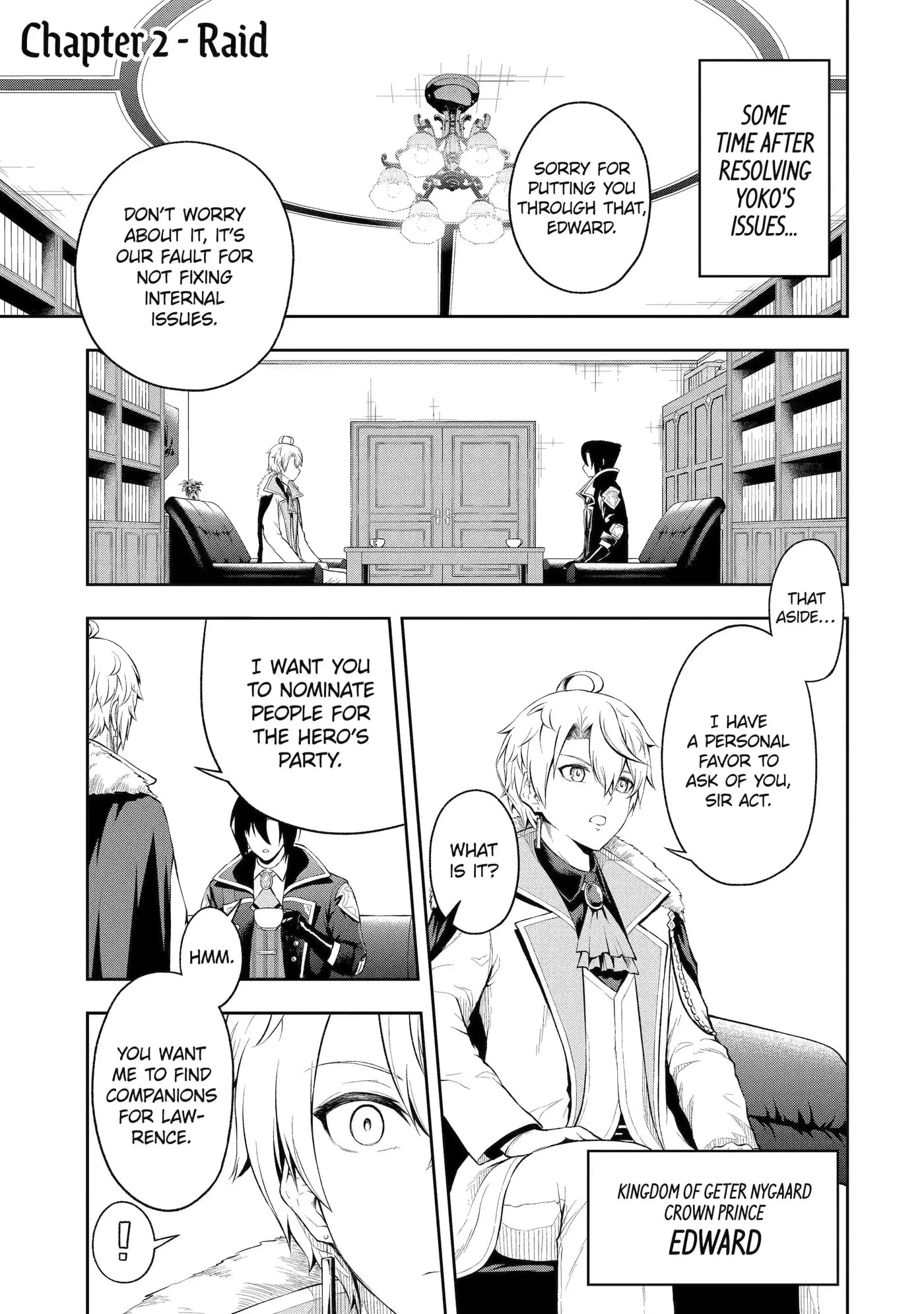Ore wa Boukensha Guild no Akutoku Guild Master: Jinzai o Tekizaitekisho ni Tsuihou Shitara, Nazeka Mechakucha Kansha Saremashita Chapter 2.1 page 1 - 