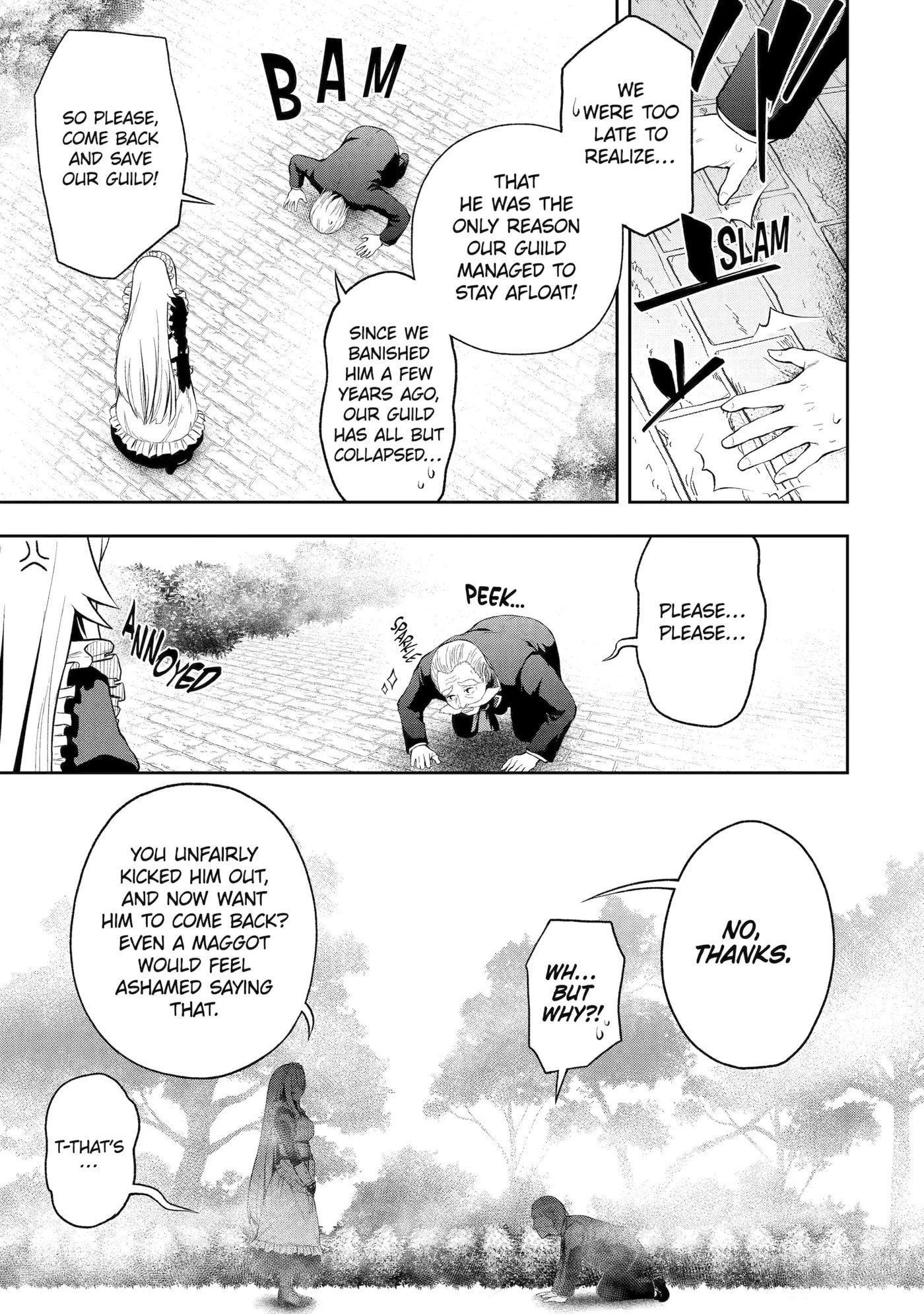 Ore wa Boukensha Guild no Akutoku Guild Master: Jinzai o Tekizaitekisho ni Tsuihou Shitara, Nazeka Mechakucha Kansha Saremashita Chapter 2.5 page 11 - 