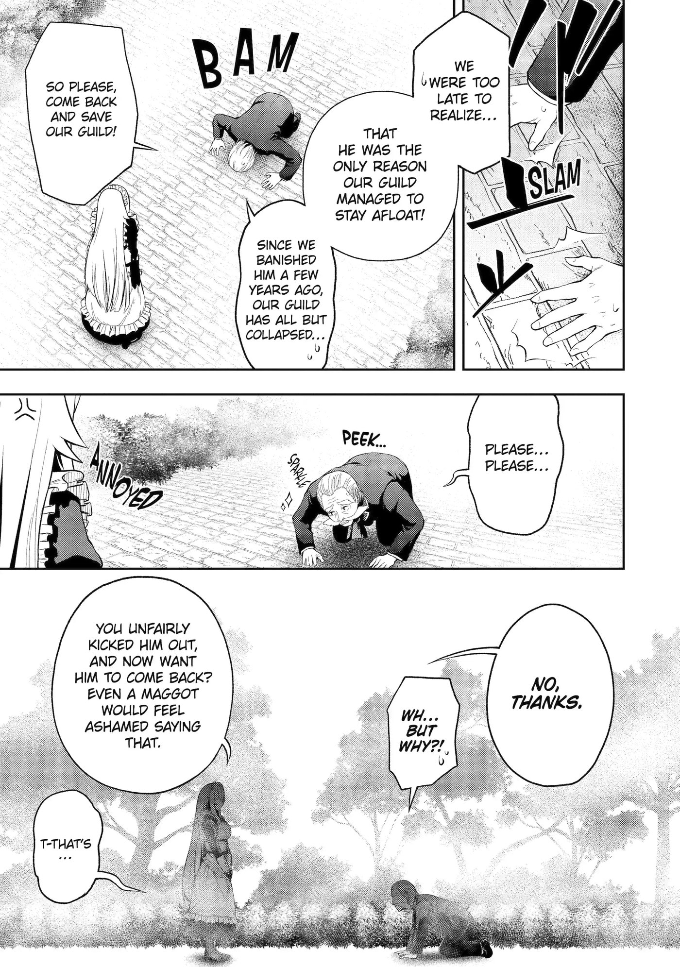 Ore wa Boukensha Guild no Akutoku Guild Master: Jinzai o Tekizaitekisho ni Tsuihou Shitara, Nazeka Mechakucha Kansha Saremashita Chapter 2.7 page 2 - 