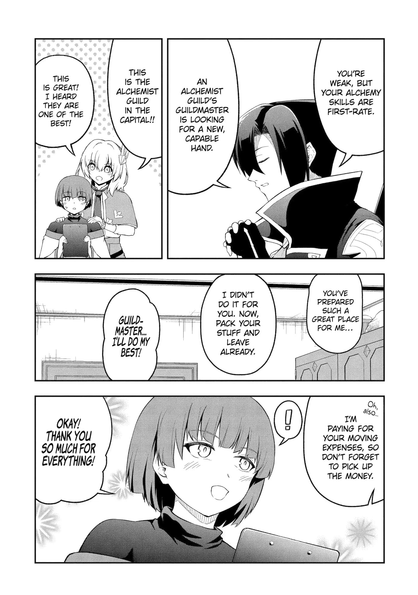 Ore wa Boukensha Guild no Akutoku Guild Master: Jinzai o Tekizaitekisho ni Tsuihou Shitara, Nazeka Mechakucha Kansha Saremashita Chapter 3.3 page 6 - 