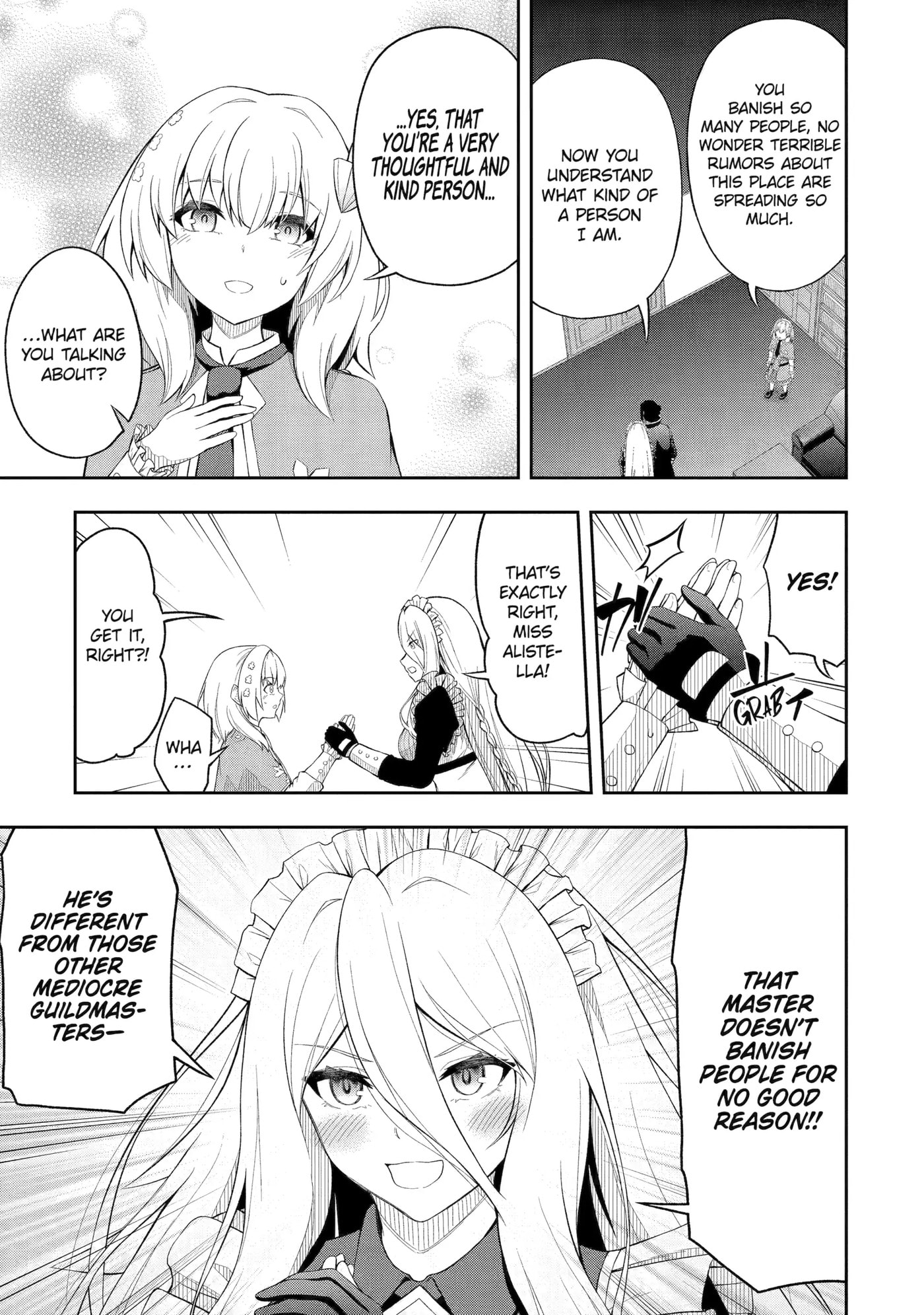 Ore wa Boukensha Guild no Akutoku Guild Master: Jinzai o Tekizaitekisho ni Tsuihou Shitara, Nazeka Mechakucha Kansha Saremashita Chapter 3 page 29 - 