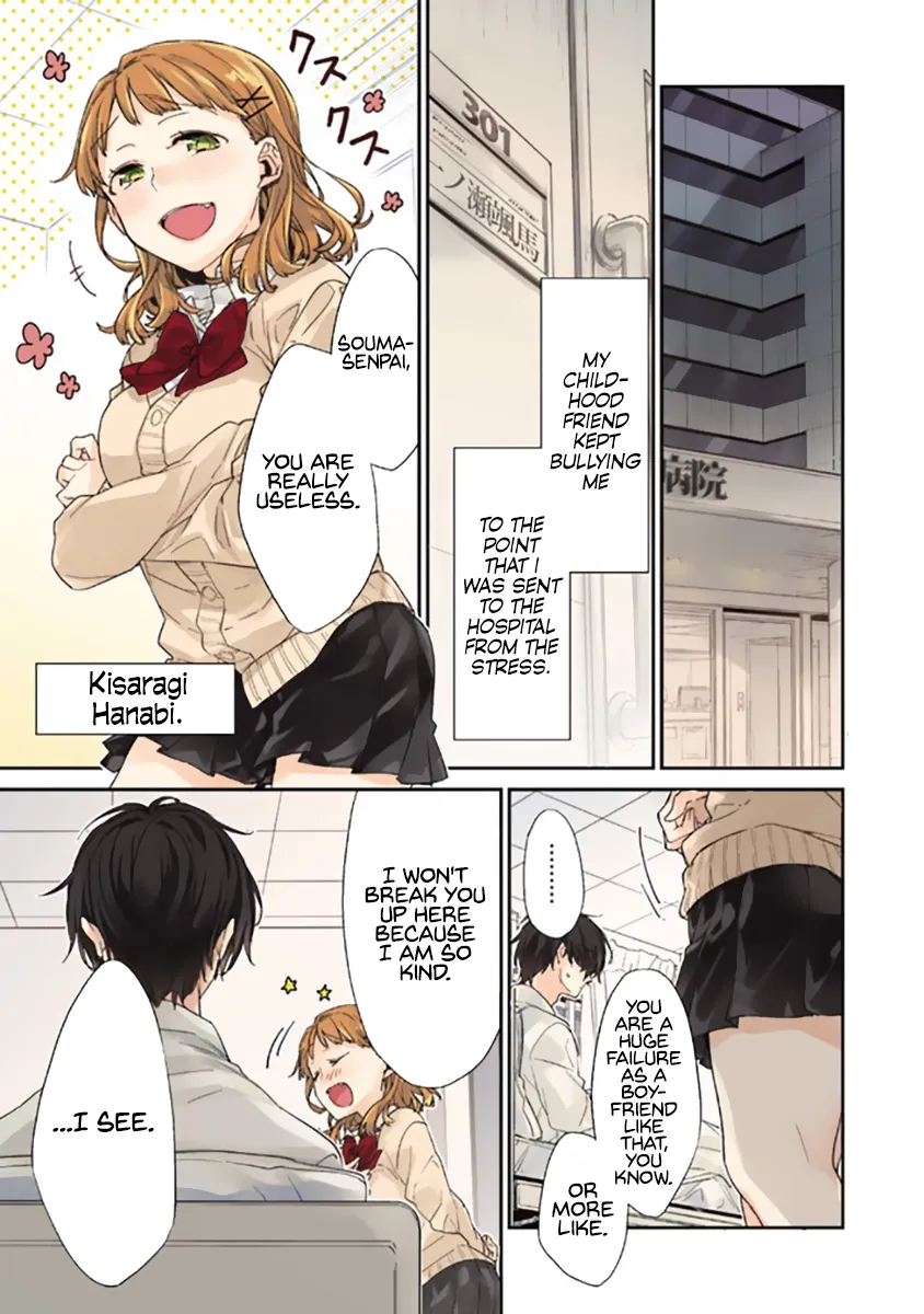 Osananajimi Kanojo no Morahara ga Hidoin de Zetsuen Sengen shite Yatta ~Jibun Rashiku Ikiru Koto ni Shitara, Naze ka Tonari no Seki no Kakure Bishoujo kara Kokuhaku Sareta~ Chapter 1 page 1 - 