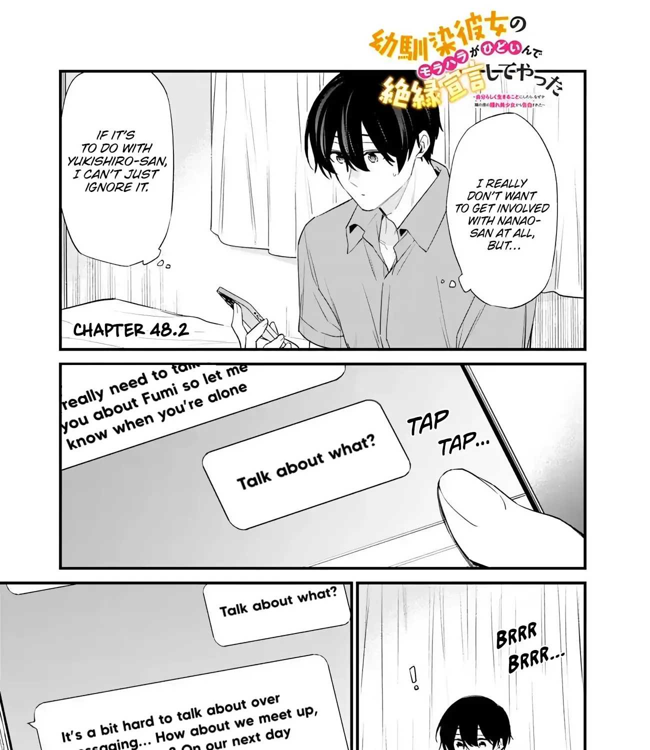 Osananajimi Kanojo no Morahara ga Hidoin de Zetsuen Sengen shite Yatta ~Jibun Rashiku Ikiru Koto ni Shitara, Naze ka Tonari no Seki no Kakure Bishoujo kara Kokuhaku Sareta~ Chapter 48.2 page 1 - 