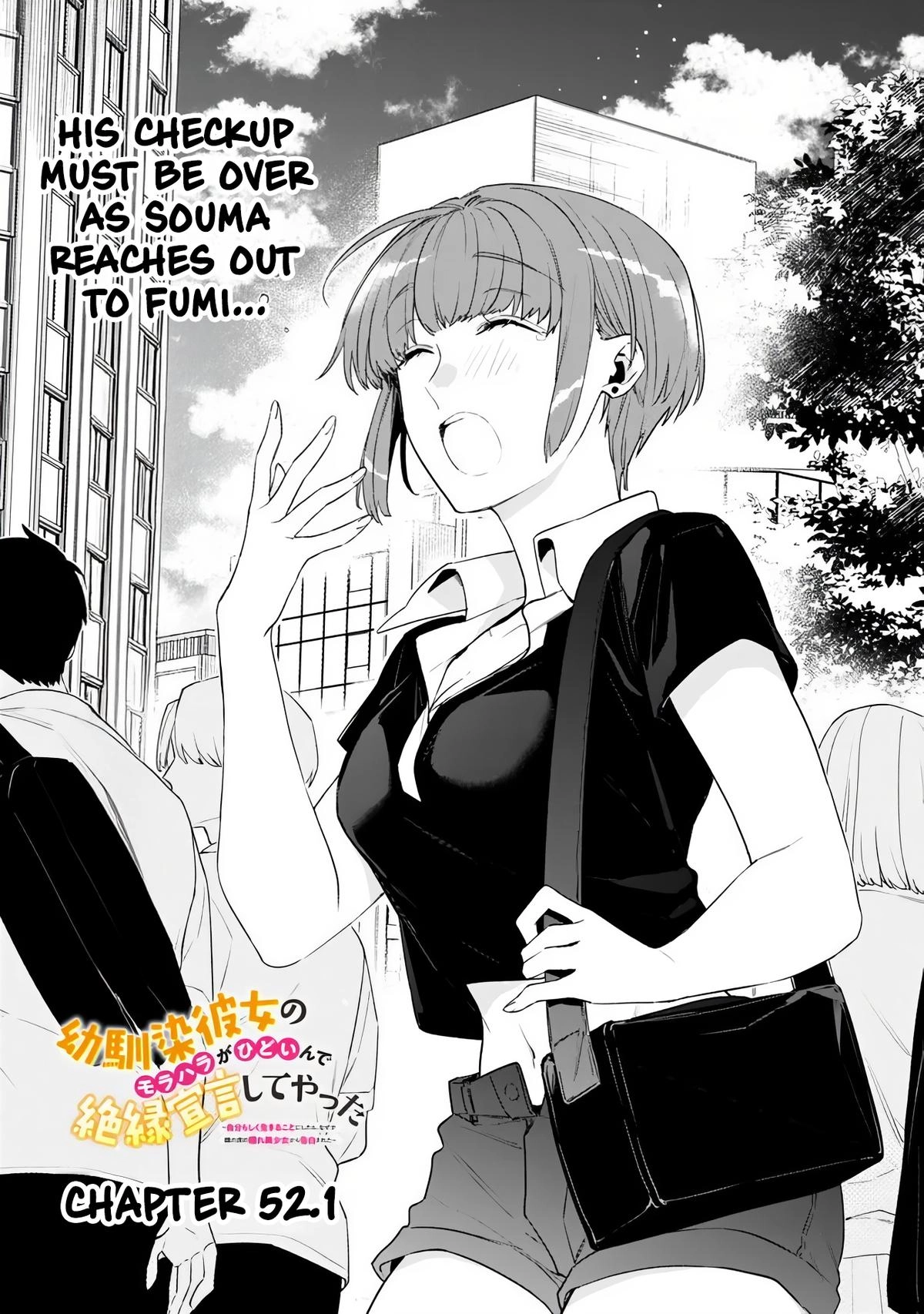 Osananajimi Kanojo no Morahara ga Hidoin de Zetsuen Sengen shite Yatta ~Jibun Rashiku Ikiru Koto ni Shitara, Naze ka Tonari no Seki no Kakure Bishoujo kara Kokuhaku Sareta~ Chapter 52.1 page 1 - 
