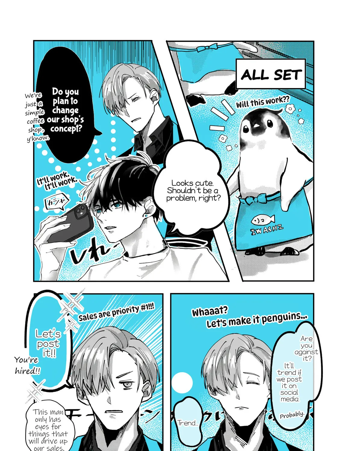Penguin Kissa wa Kyo mo Seiten Chapter 1 page 7 - 