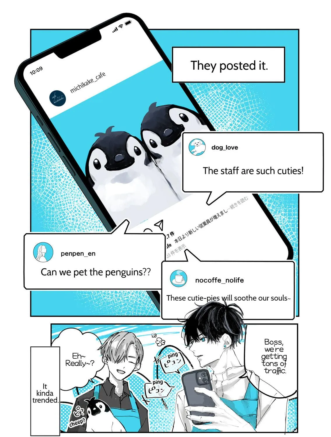 Penguin Kissa wa Kyo mo Seiten Chapter 1 page 9 - 