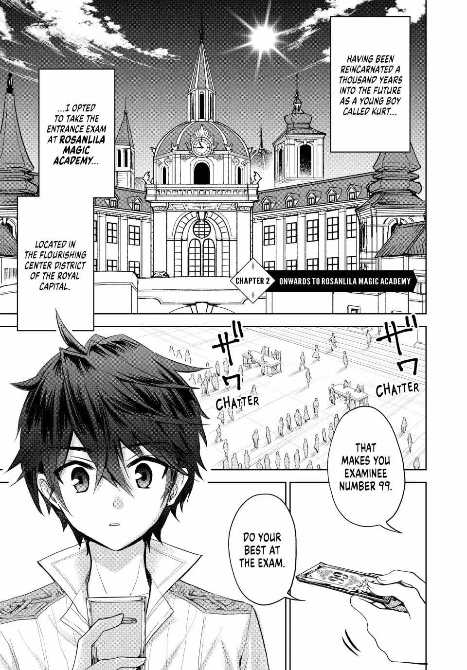 Reincarnated • The Overpowered Mage Starts a New Life ~Breezing through a World 1000 Years into the Future as the Strongest Mage~ Chapter 2 page 1 - 
