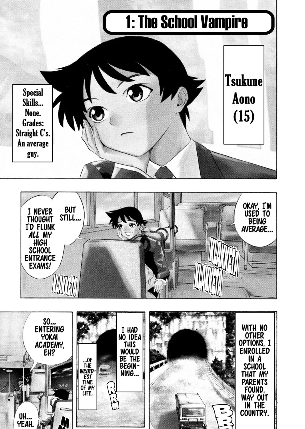 Rosario+Vampire Chapter 1 page 1 - 