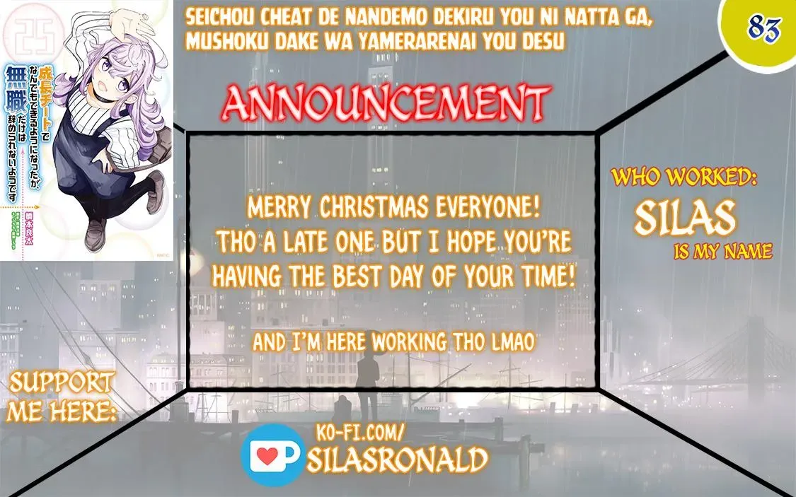Seichou Cheat de Nandemo Dekiruyou ni Natta ga, Mushoku dake wa Yamerarenai you desu Chapter 83 page 1 - 