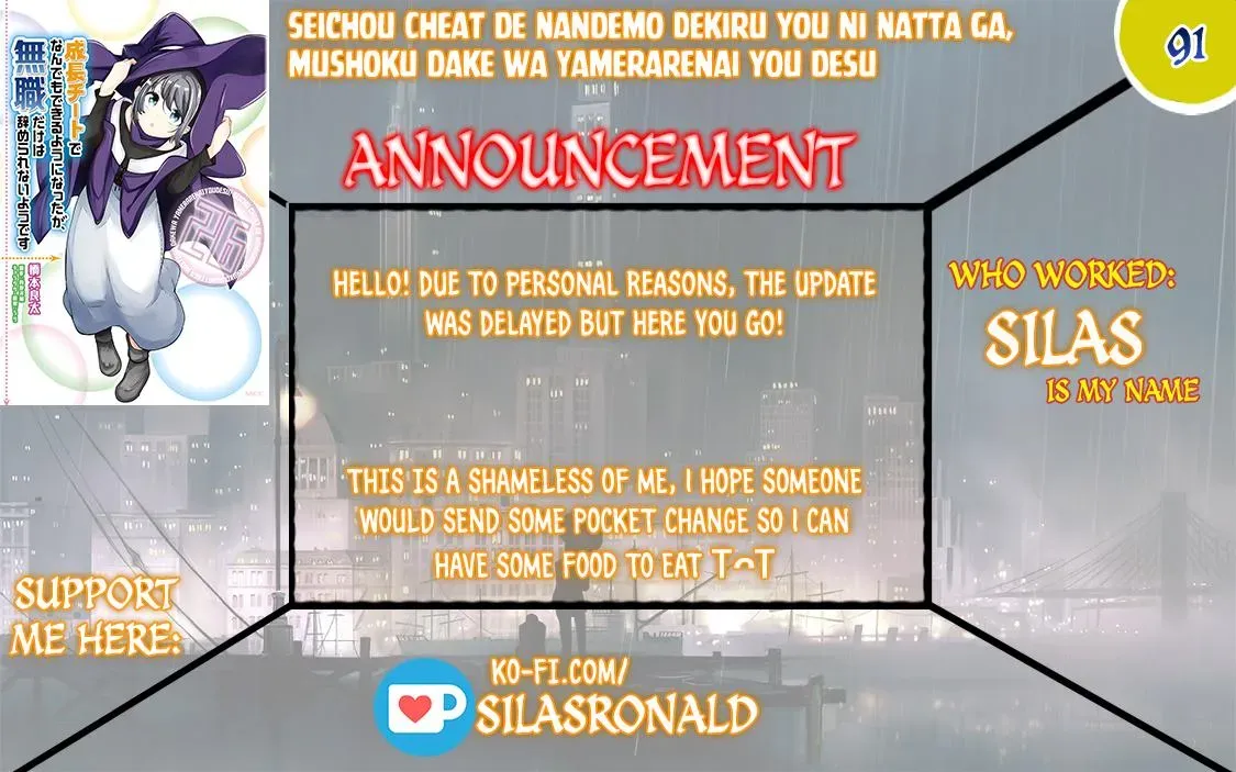 Seichou Cheat de Nandemo Dekiruyou ni Natta ga, Mushoku dake wa Yamerarenai you desu Chapter 91 page 1 - 