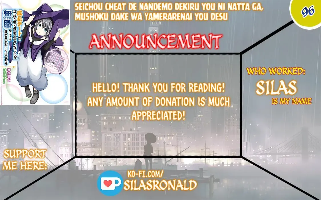Seichou Cheat de Nandemo Dekiruyou ni Natta ga, Mushoku dake wa Yamerarenai you desu Chapter 96 page 1 - 