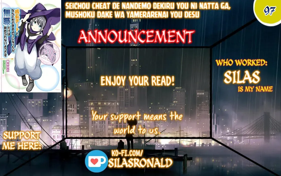 Seichou Cheat de Nandemo Dekiruyou ni Natta ga, Mushoku dake wa Yamerarenai you desu Chapter 97 page 1 - 