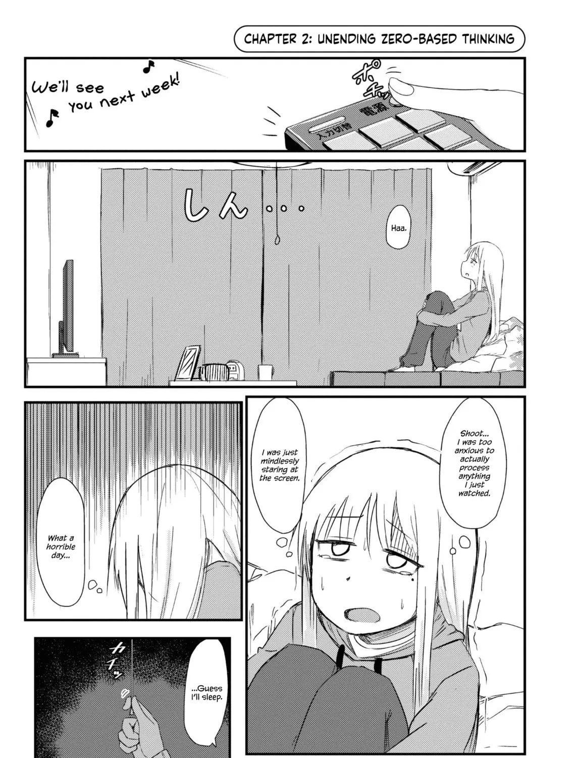 She doesn't know why she lives. Chapter 2 page 1 - 
