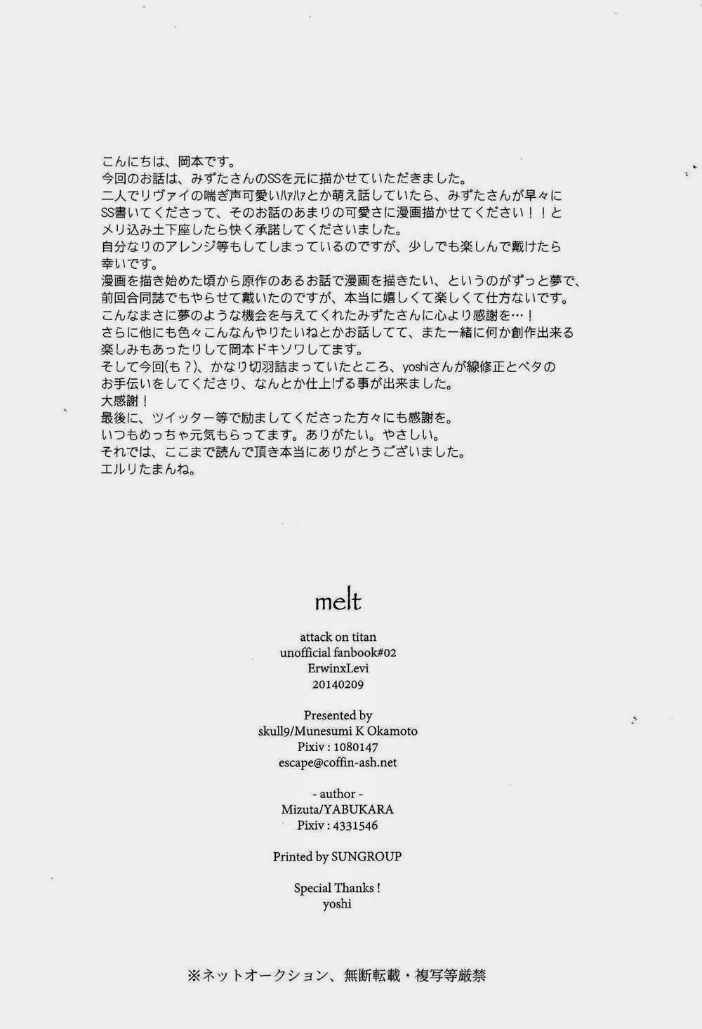 Shingeki no Kyojin dj – Melt Chapter 1 page 28 - 