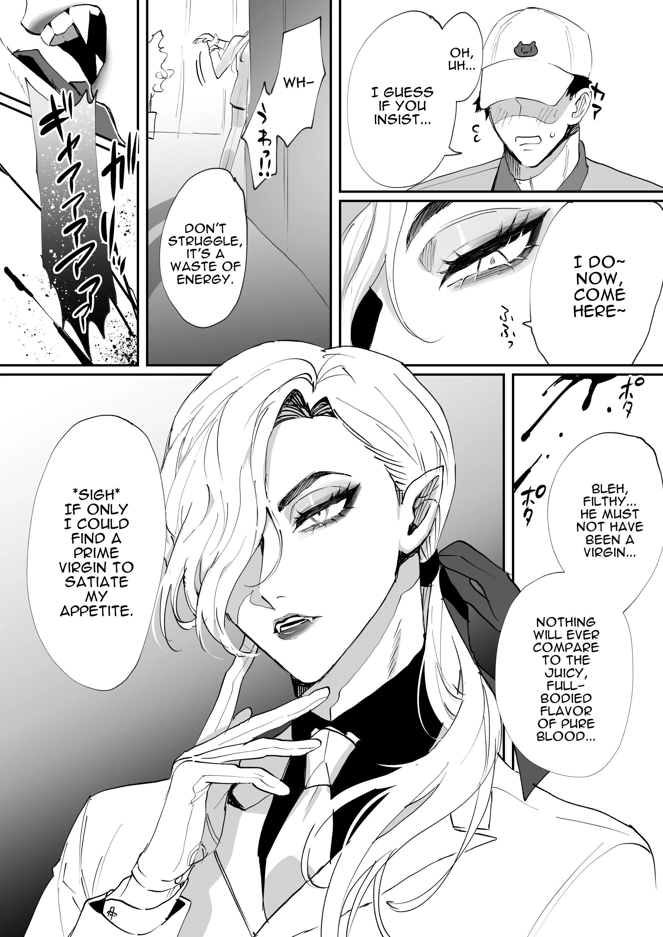 Small Breasted Thunder Thigh Woman and Vampire Guy's Interspecies Lovey Sexy Raw Mating Chapter 1 page 2 - 
