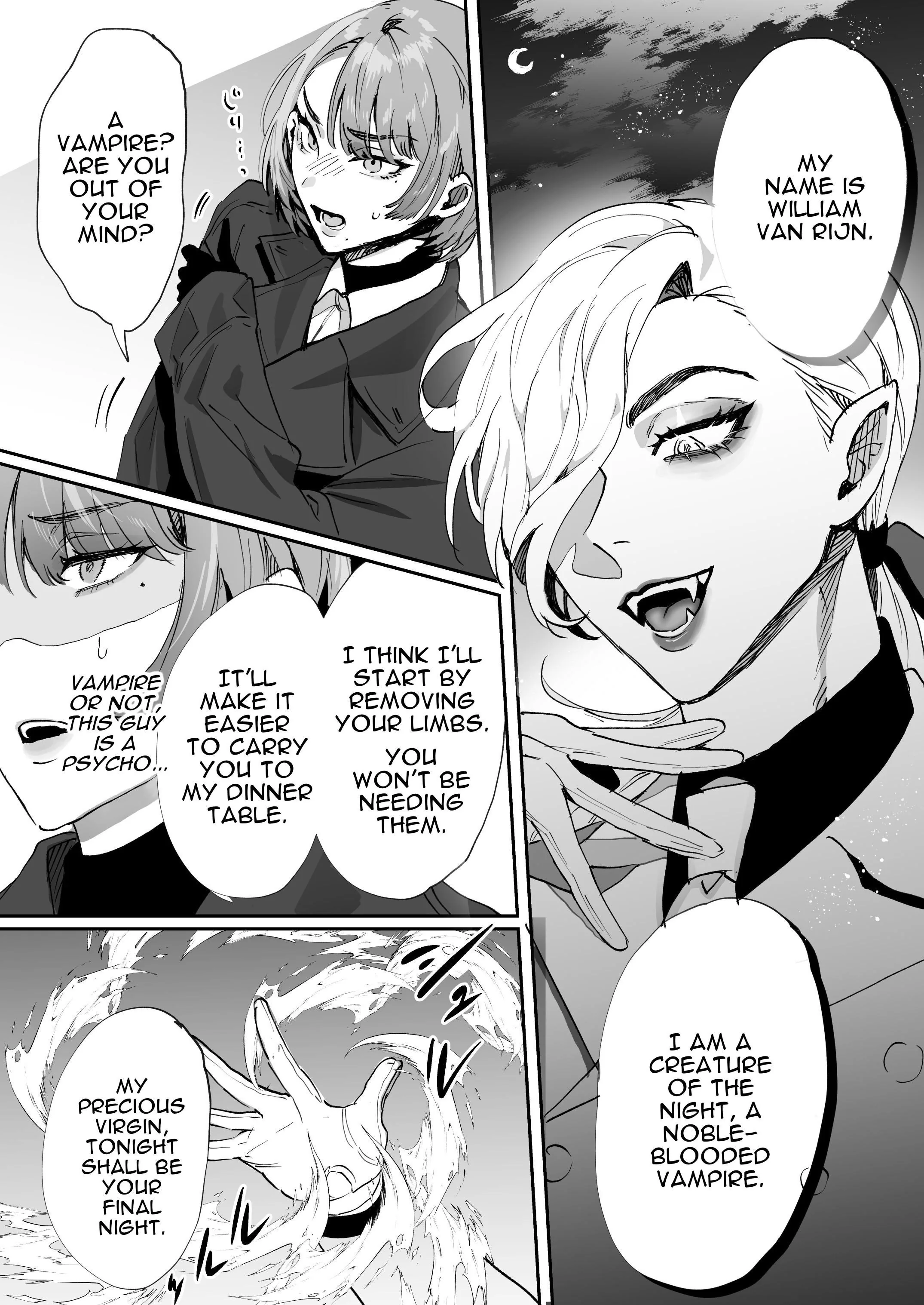 Small Breasted Thunder Thigh Woman and Vampire Guy's Interspecies Lovey Sexy Raw Mating Chapter 1 page 9 - 
