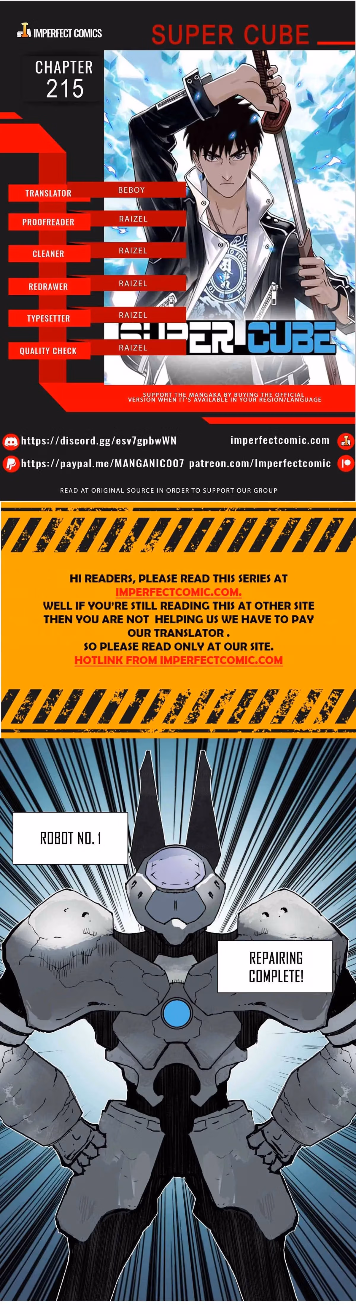 Super Cube Chapter 215 page 1 - 