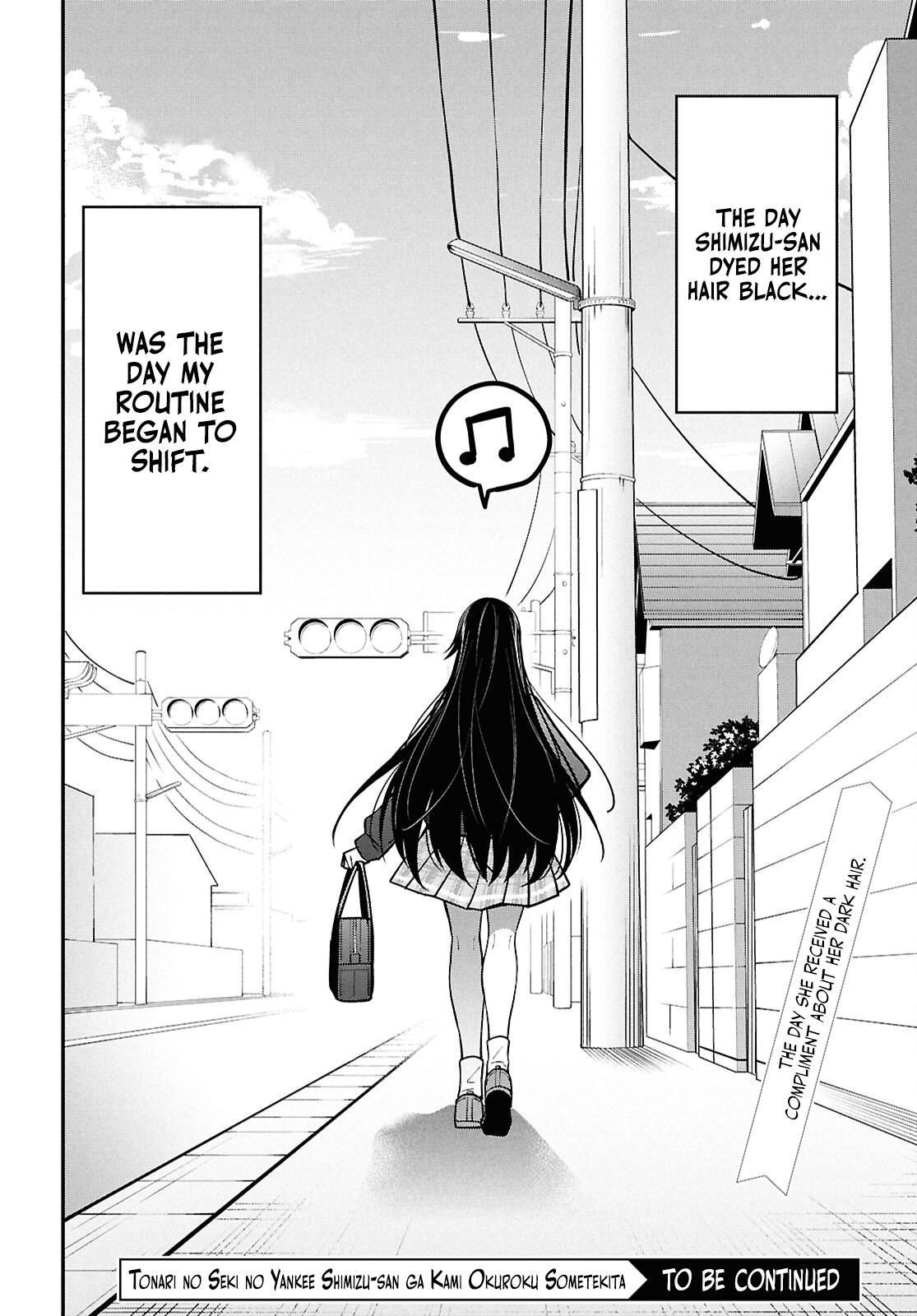 The Delinquent Shimizu-san Sitting Next to Me Has Dyed Her Hair Black Chapter 1 page 34 - 