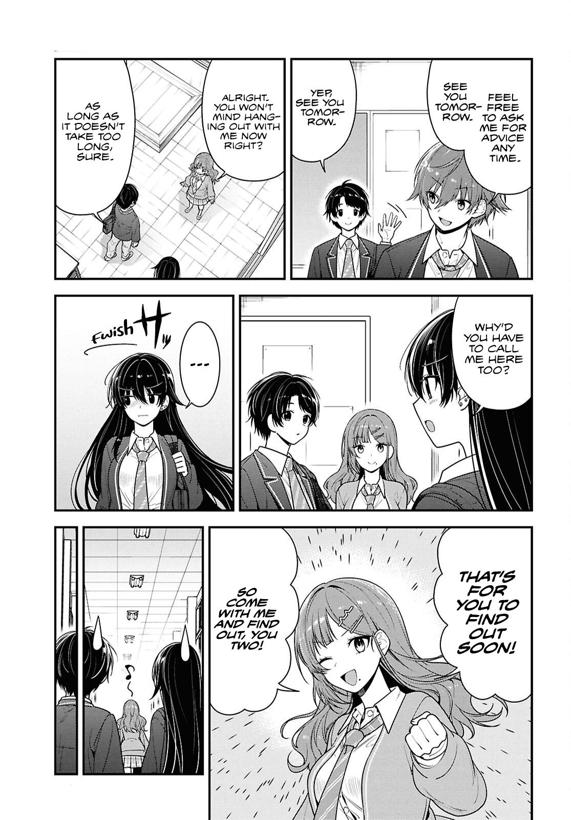 The Delinquent Shimizu-san Sitting Next to Me Has Dyed Her Hair Black Chapter 10.1 page 14 - 