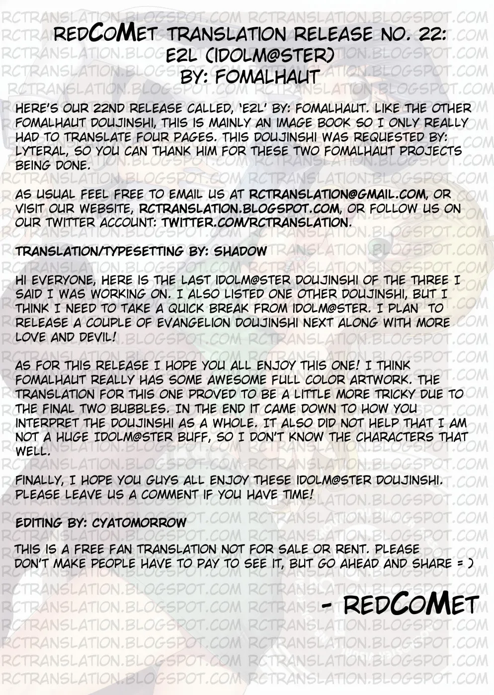 THE iDOLM@STER - e2L (Colored) Chapter 0 page 2 - 