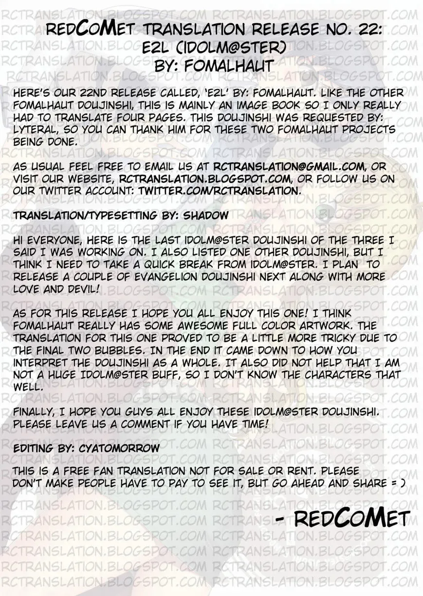 THE iDOLM@STER - e2L (Colored) Chapter 1 page 2 - 