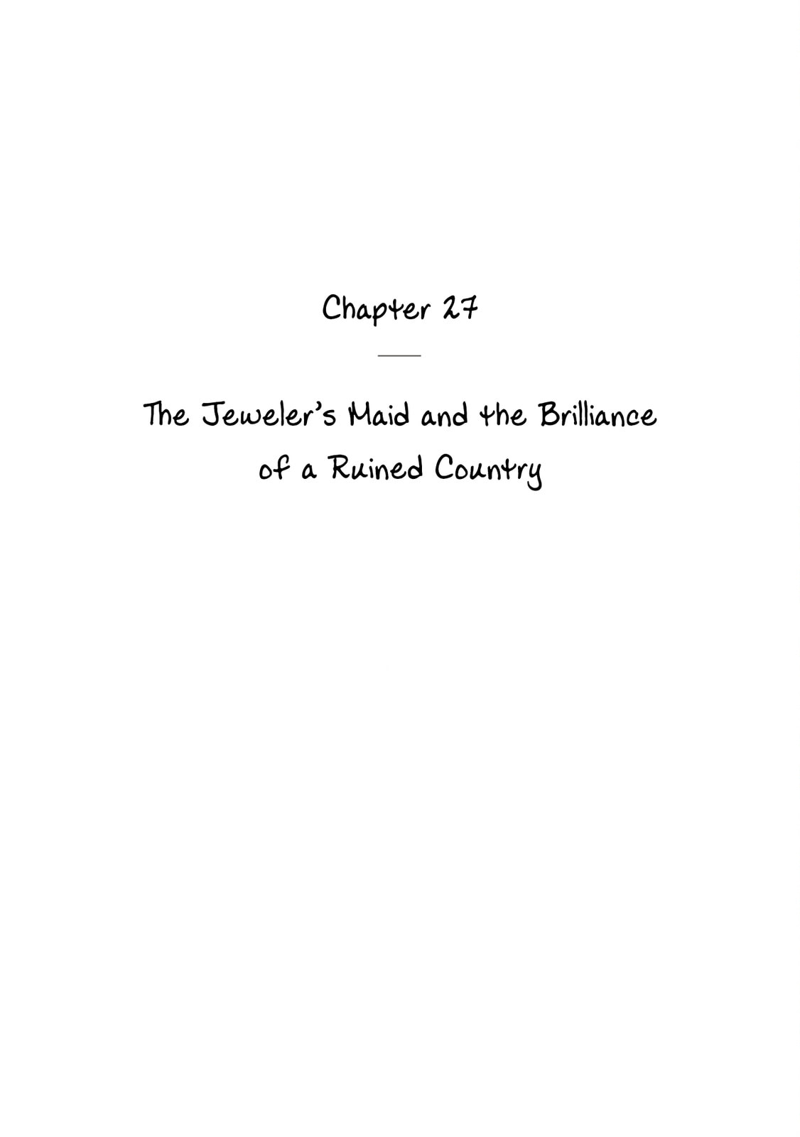 The Jeweler's Maid Chapter 27 page 1 - 
