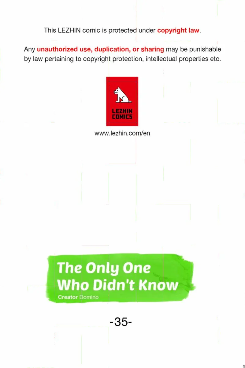 The Only One Who Didn't Know Chapter 35 page 1 - 