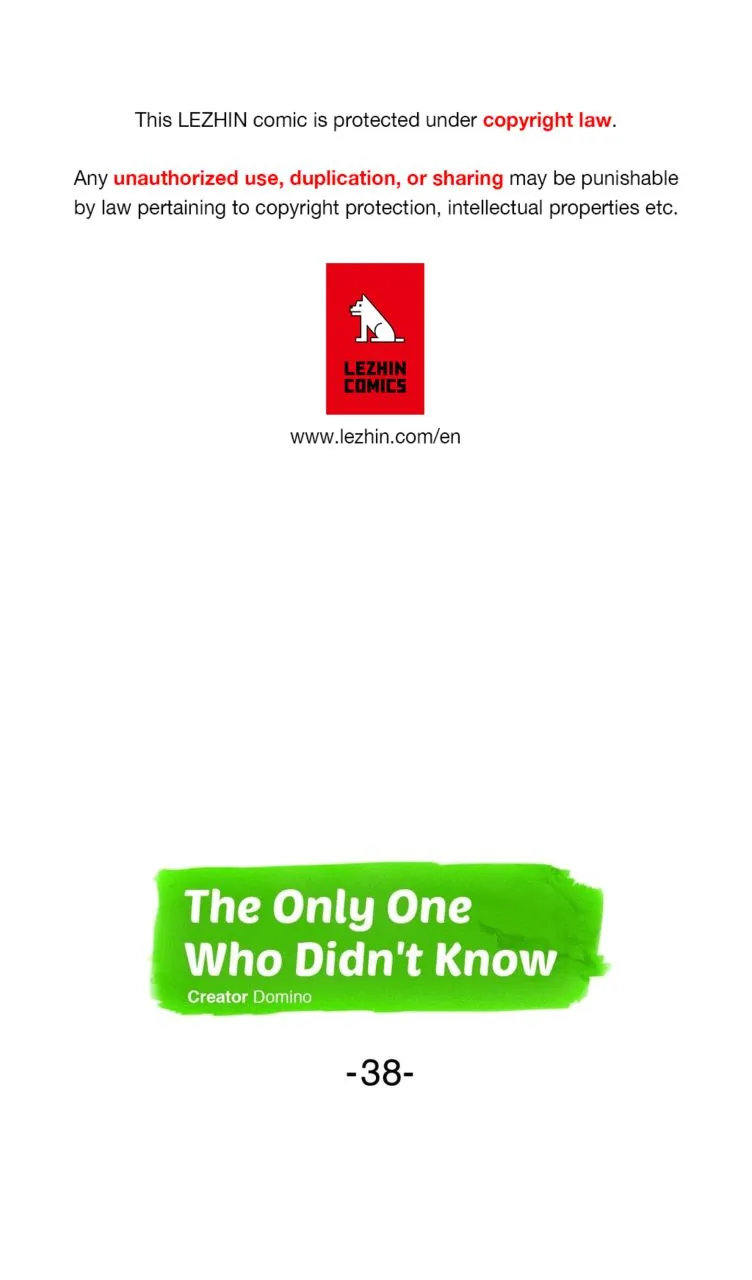 The Only One Who Didn't Know Chapter 38 page 1 - 