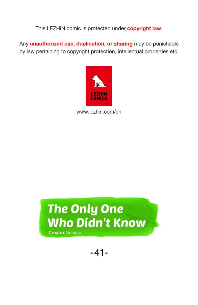 The Only One Who Didn't Know Chapter 41 page 1 - 