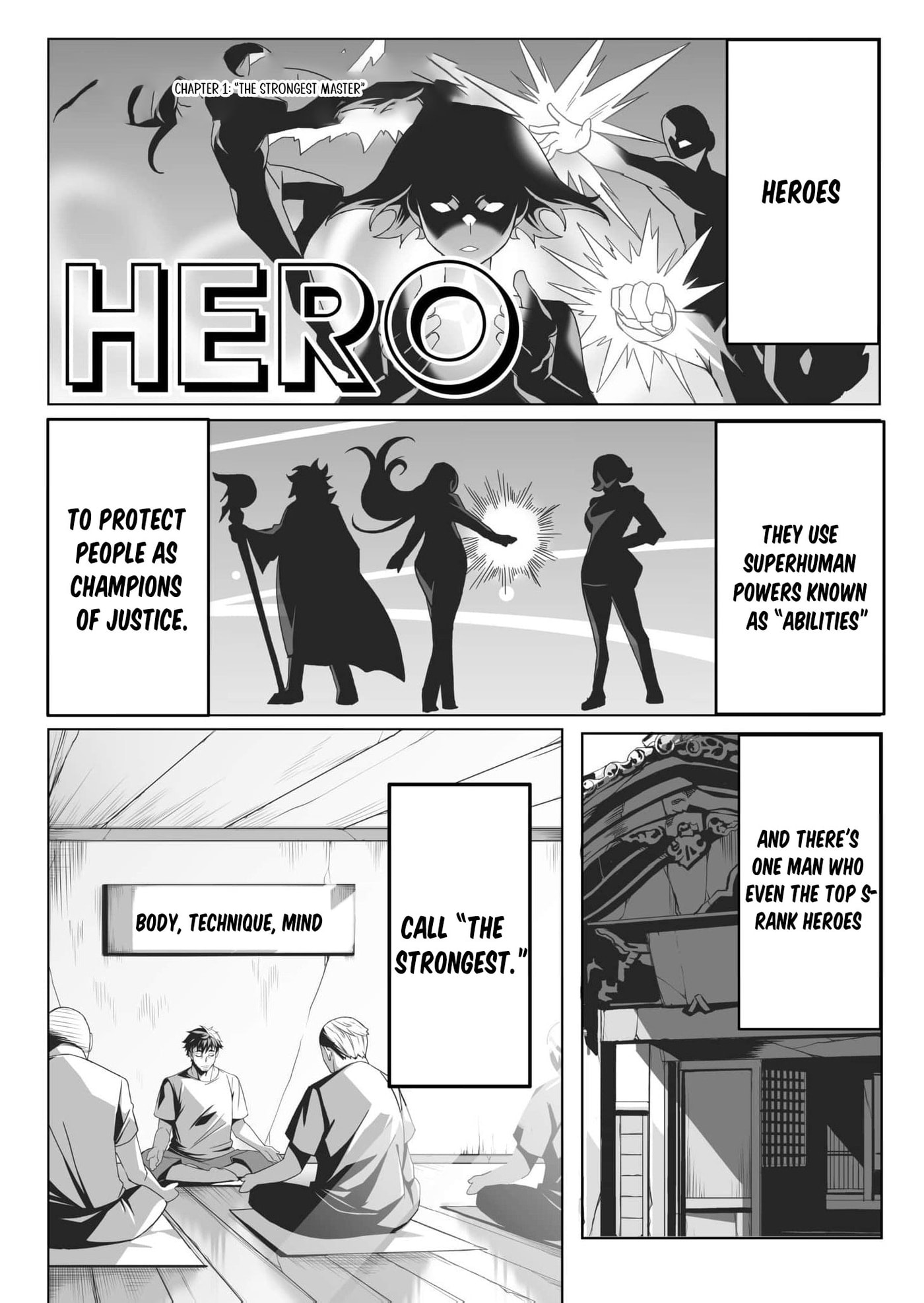 The Shadow Hero, an Old Man: In a World Where Superpowers Are Everything, a Powerless Old Man Is Doted On by His Beloved Disciple and Becomes a Hero from the Shadows Chapter 1 page 4 - 