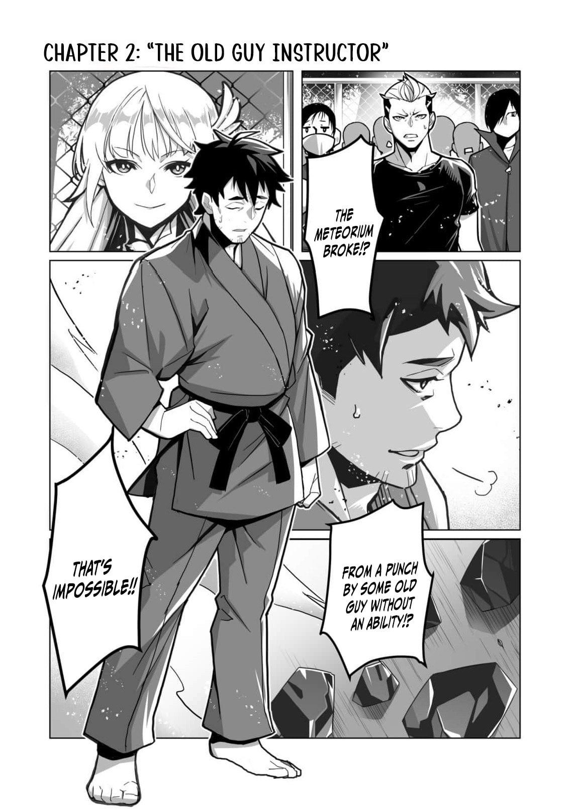 The Shadow Hero, an Old Man: In a World Where Superpowers Are Everything, a Powerless Old Man Is Doted On by His Beloved Disciple and Becomes a Hero from the Shadows Chapter 2 page 2 - 
