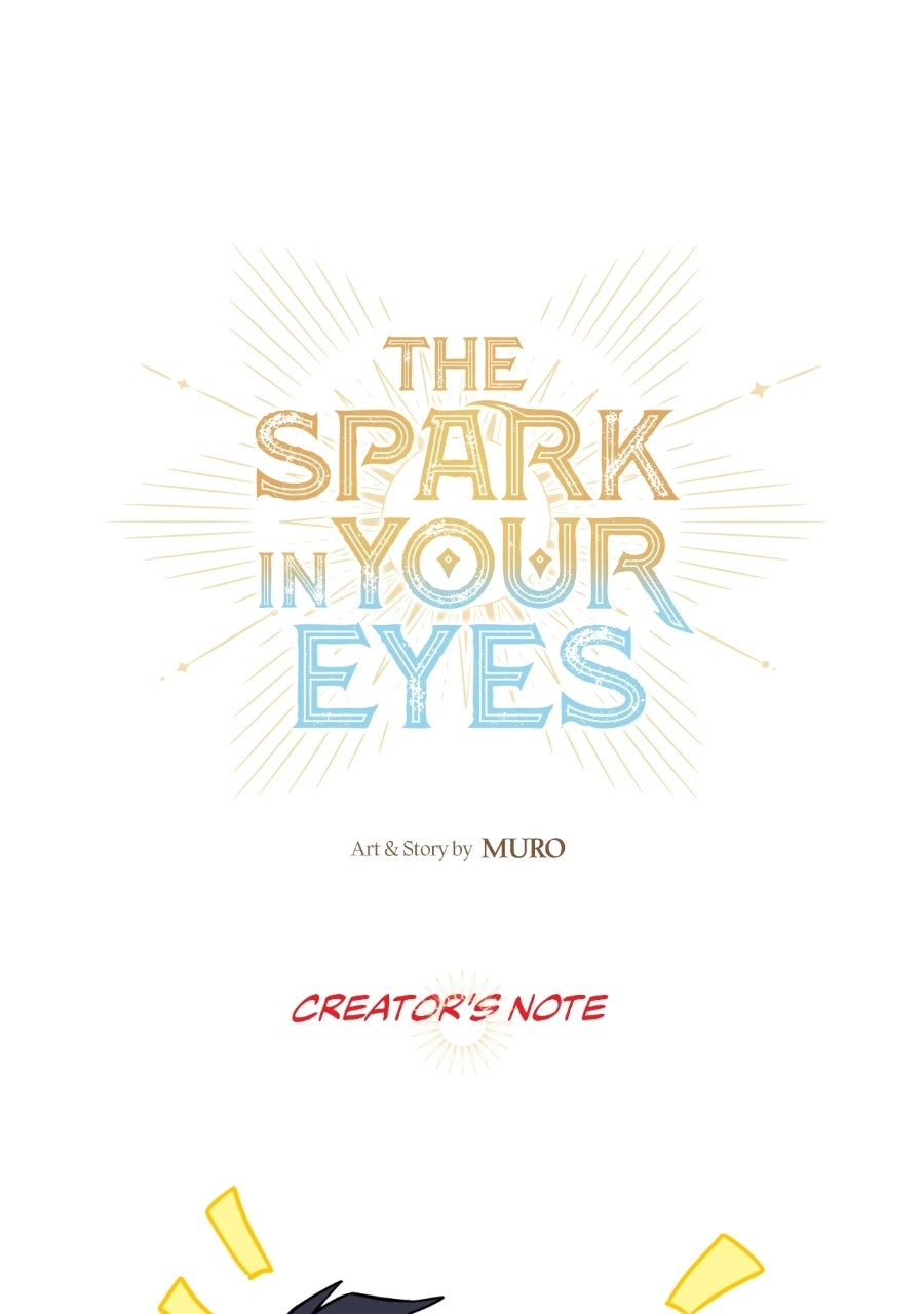 The Spark in Your Eyes Creator's Note page 1 - 